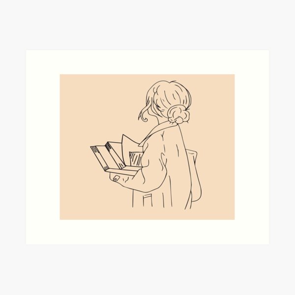 Item preview,  A girl reading  designed and sold by BookishSpace1.