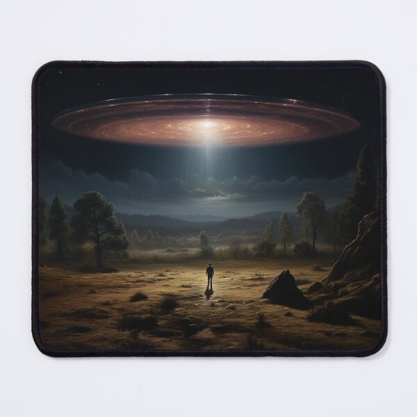 Item preview, Alien is flying over a man in the night designed and sold by Andrey Tarakanov.