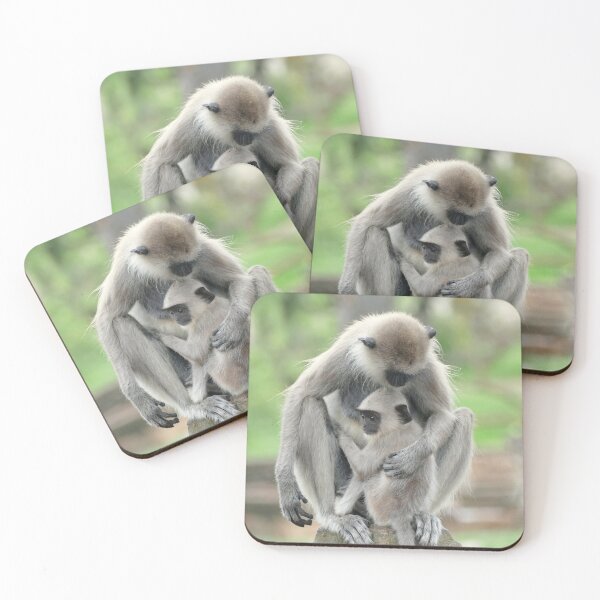 Item preview, Female Grey Langur and her baby designed and sold by SACRED NATURE DESIGNS.