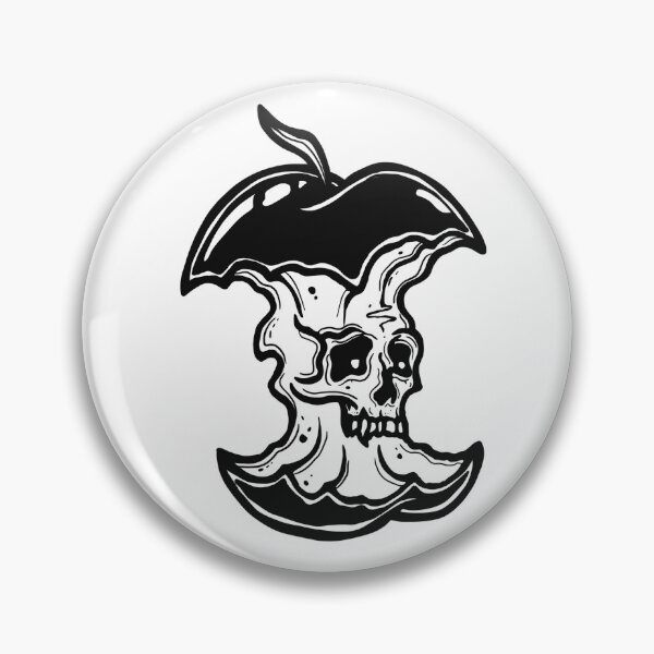 Item preview, Rotten apple core black and white  designed and sold by illustratedbylauryn.