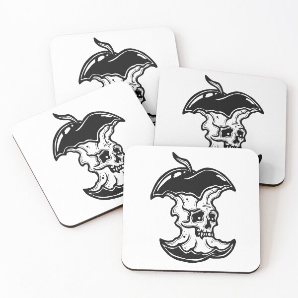 Item preview, Rotten apple core black and white  designed and sold by illustratedbylauryn.