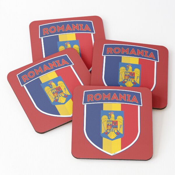 Item preview, ROMANIA Flag Romanian Flag Shield Sticker T-Shirt 01 designed and sold by OuterShellUK.