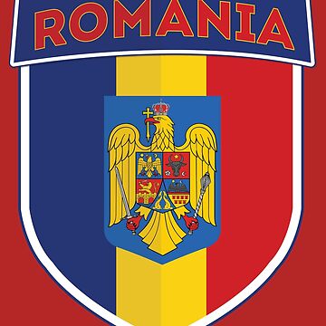 ROMANIA Flag Romanian Flag Shield Sticker T-Shirt 01 Sticker for Sale by  OuterShellUK