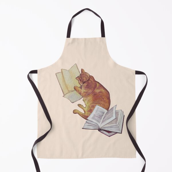 Item preview, Cat and books designed and sold by BookishSpace1.