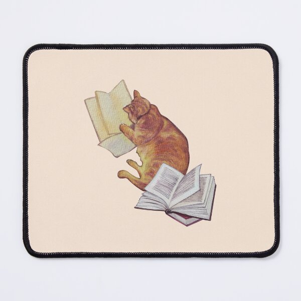 Item preview, Cat and books designed and sold by BookishSpace1.