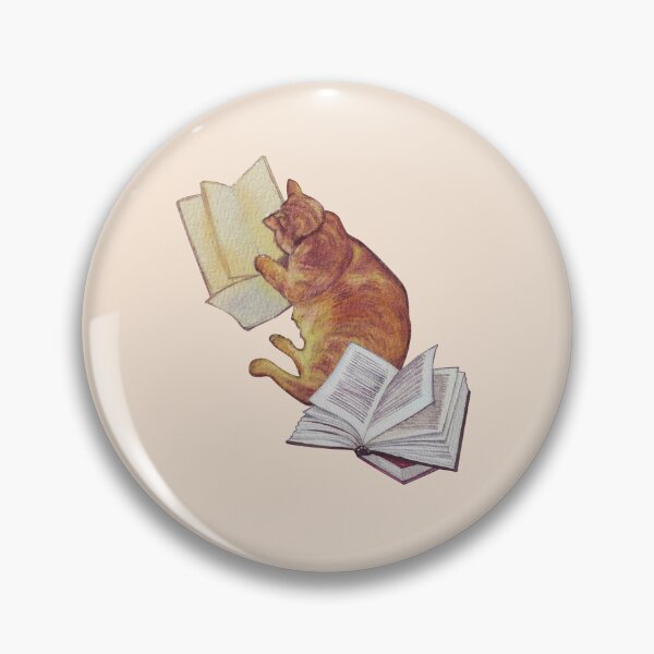Item preview, Cat and books  designed and sold by BookishSpace1.