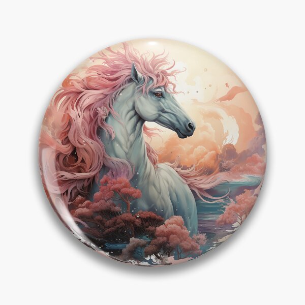 Item preview, Magical Pink Horse - Fantasy Equestrian art designed and sold by FuroAI.
