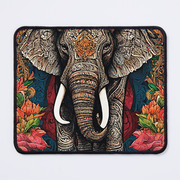 Item preview, The intricate Thai-style elephant tattoo on his forearm was a masterpiece of artistry, with its ornate patterns and vibrant colors telling a captivating story of culture and symbolism. designed and sold by Best-Art-32.