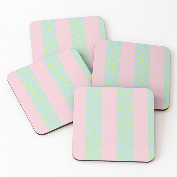 Item preview, PINK AND TEAL STRIPE WITH YELLOW POLKA DOT designed and sold by LizRuizDesigns.