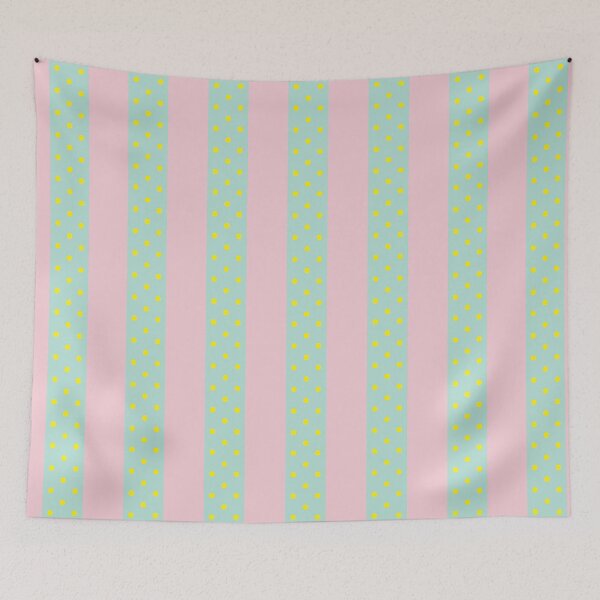 Item preview, RAYA ROSA Y VERDE CON LUNARES AMARILLOS designed and sold by LizRuizDesigns.