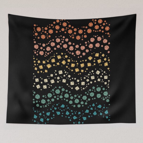 Item preview, Retro Polyhedral Dice Set Wave designed and sold by pixeptional.