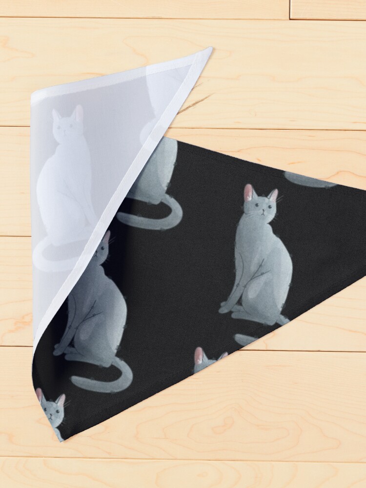 Thumbnail 4 of 6, Pet Bandana, Russian blue cat- Gifts for Cat Lovers designed and sold by FelineEmporium.