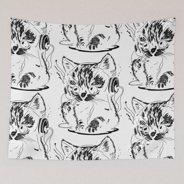 Item preview, Cat with Headphones - My Melody Zone designed and sold by ngness.