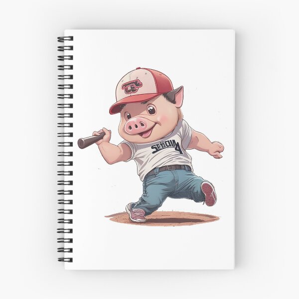 Item preview, Cheerful pig cheering for baseball designed and sold by Kodchaporn-P.
