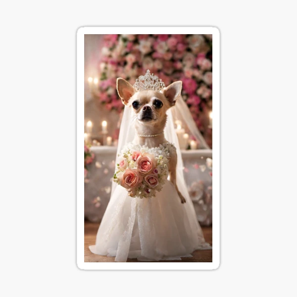 chihuahua as a bride