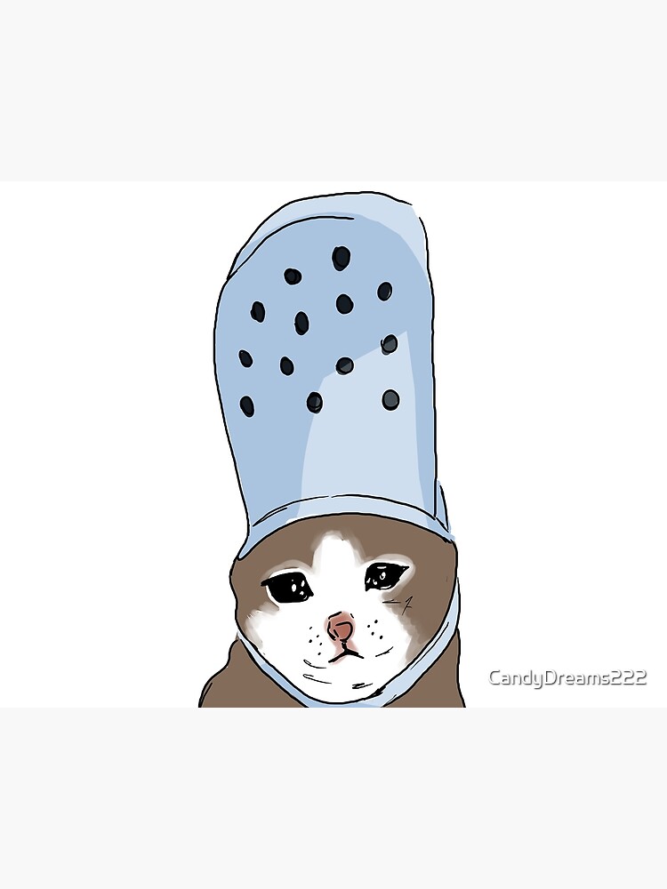 Crying Cat Croc Meme Art Board Print for Sale by bgsmall