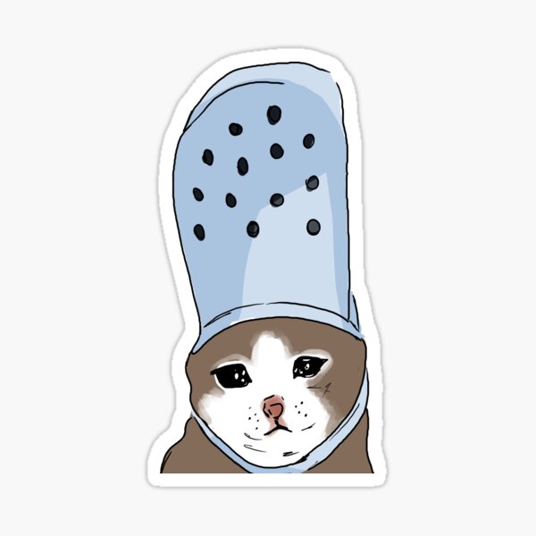 cat & dog crocs meme Sticker for Sale by Carina Jade