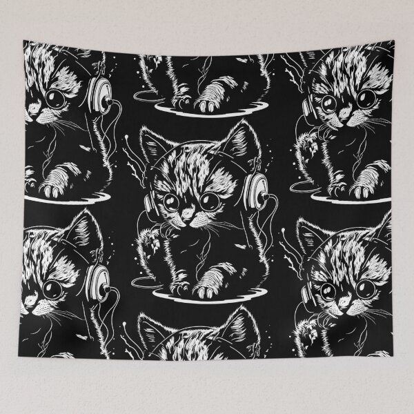 Item preview, Cat with Headphones - My Melody Zone designed and sold by ngness.