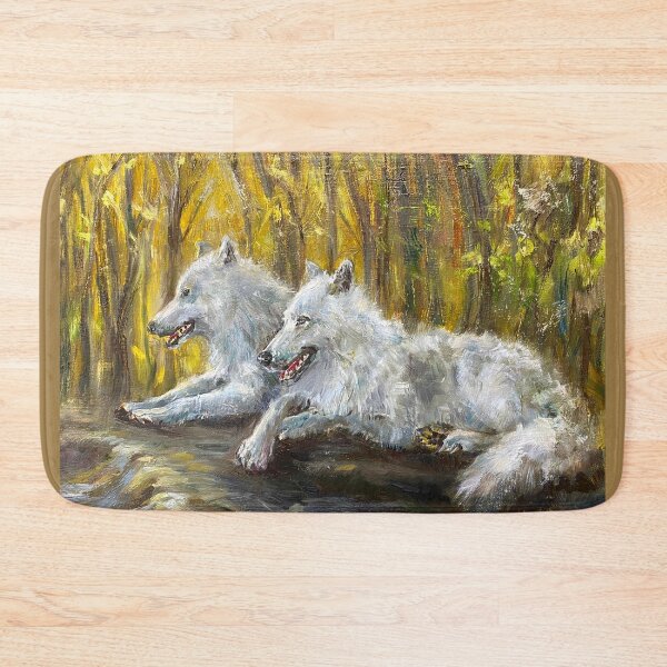 Item preview, A pair of white wolves. designed and sold by Elena Reutova.