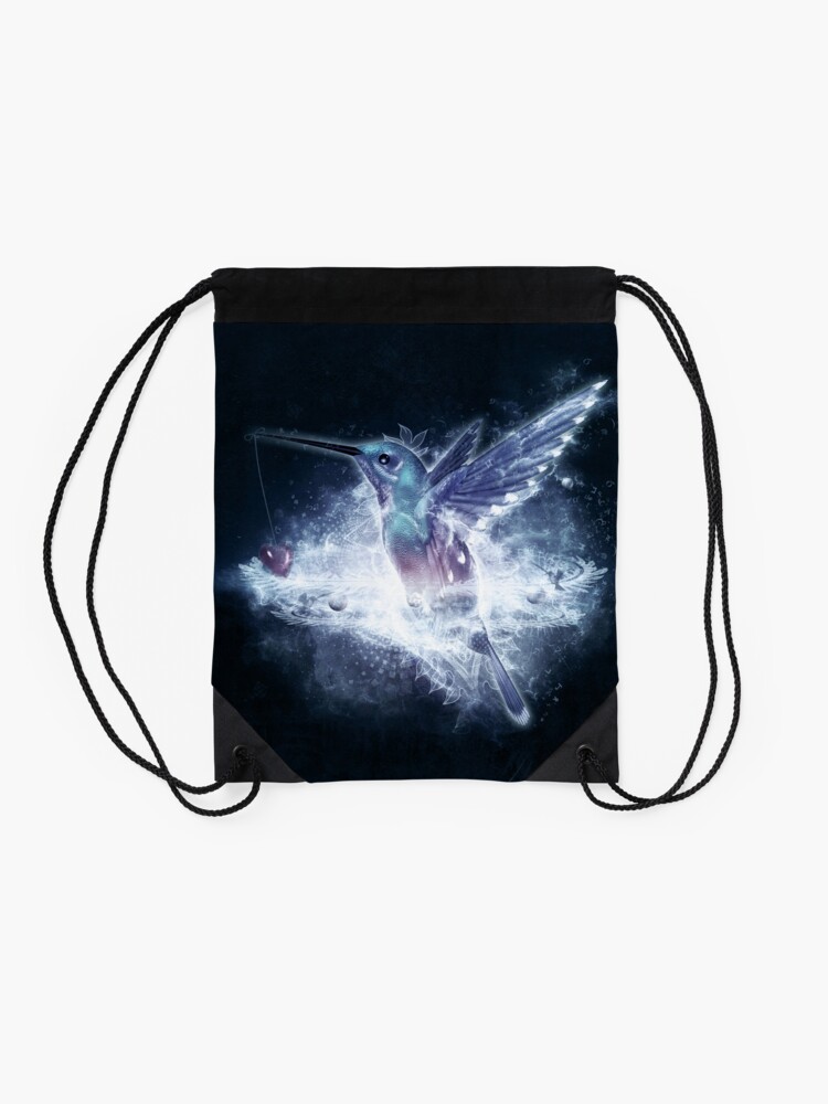 Alternate view of Hummingbird Love Drawstring Bag