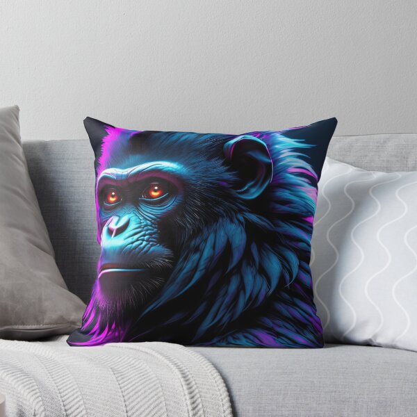 Item preview, Neon monkey vaporwave aesthetic illustration designed and sold by ChaosEdits.