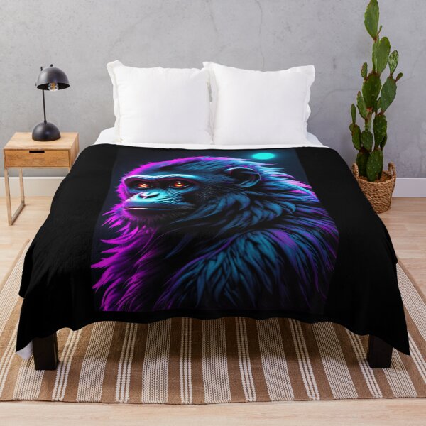 Item preview, Neon monkey vaporwave aesthetic illustration designed and sold by ChaosEdits.