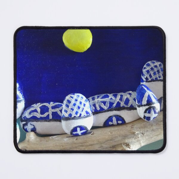 Item preview, Moon in the night of abstract stones designed and sold by walterfest.