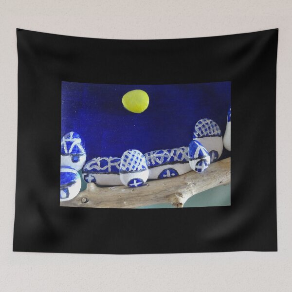 Item preview, Moon in the night of abstract stones designed and sold by walterfest.
