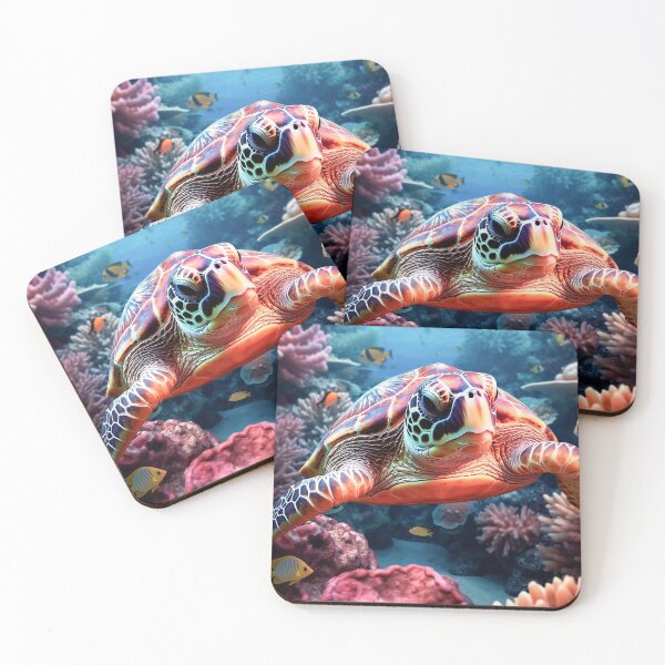 Item preview, turtle on coral reef designed and sold by Rafael-Wong.