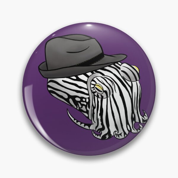 Item preview,  Striped Pajama Squid in a fedora designed and sold by Bridget Vincent.