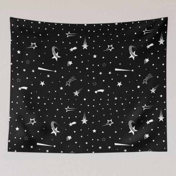 Item preview, black and white mini star pattern  designed and sold by ArtisticAblaze.