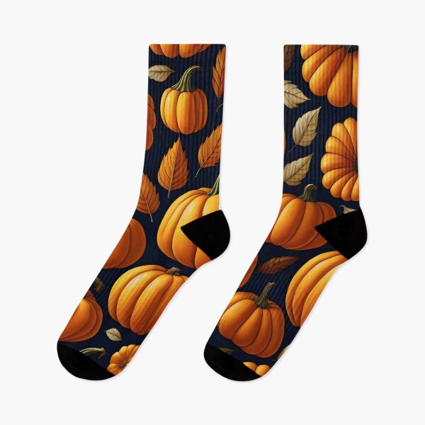 Item preview, Pumpkin and Fall Leaves Pattern designed and sold by AGNIII.