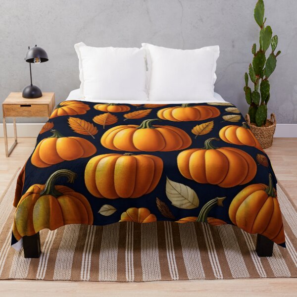 Item preview, Pumpkin and Fall Leaves Pattern designed and sold by AGNIII.