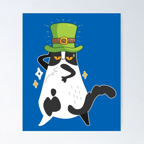 Item preview, St Patrick's Day Cat designed and sold by Maindy.