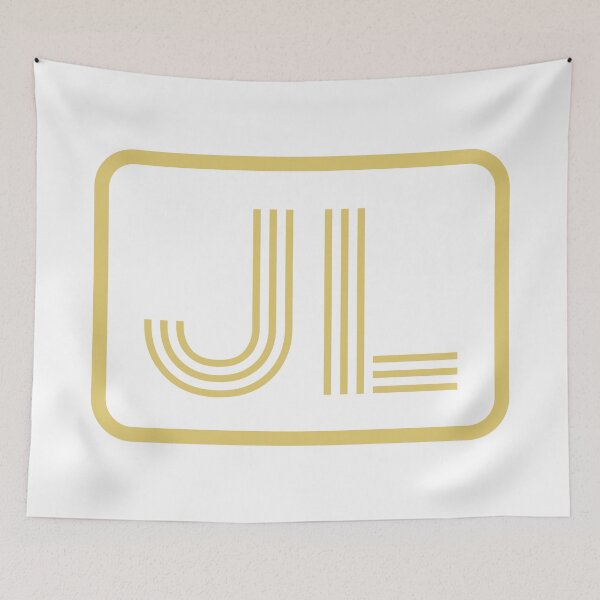 Item preview, JL Initials Gold Geometric Letters designed and sold by Jeallan Designs.