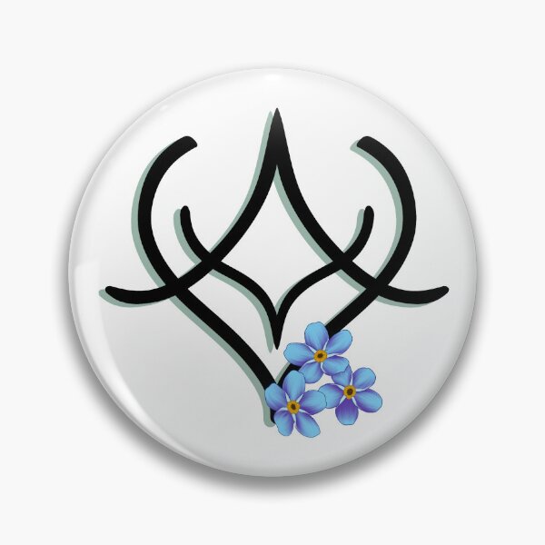 Item preview, Crest of Cethleann with Forget-me-nots designed and sold by SoybeanTomato.