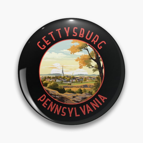 Item preview, Gettysburg Pennsylvania Retro Distressed Circle designed and sold by KrisSidDesigns.