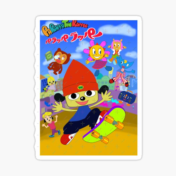 Vista previa del artículo con la obra «Póster de anime de Parappa el rapero», diseñado y vendido por corriee-wald.