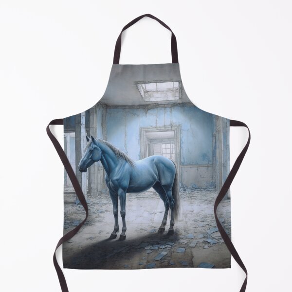Item preview, Pale Blue Horse in Abandoned Building designed and sold by YoPedro.