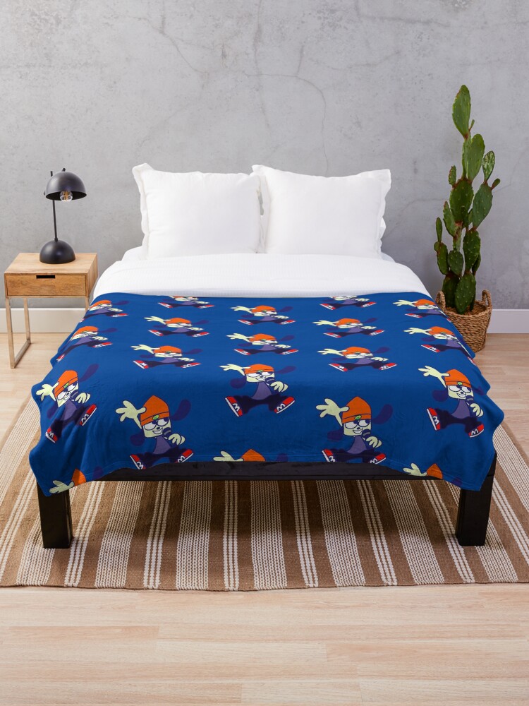 Thumbnail 1 of 6, Throw Blanket, Parappa The Rapper Rap    designed and sold by corriee-wald.