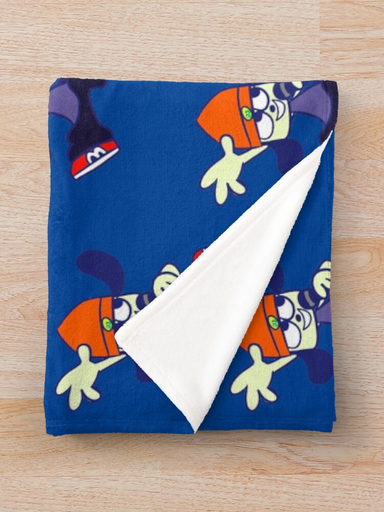 Thumbnail 3 of 6, Throw Blanket, Parappa The Rapper Rap    designed and sold by corriee-wald.