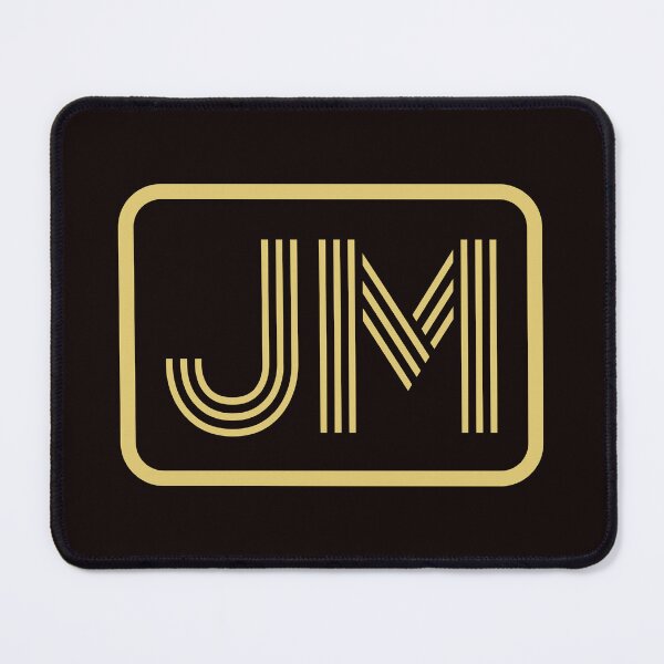 Artikelvorschau, JM-Initialen goldene geometrische Buchstaben entworfen und verkauft von Jeallan Designs.
