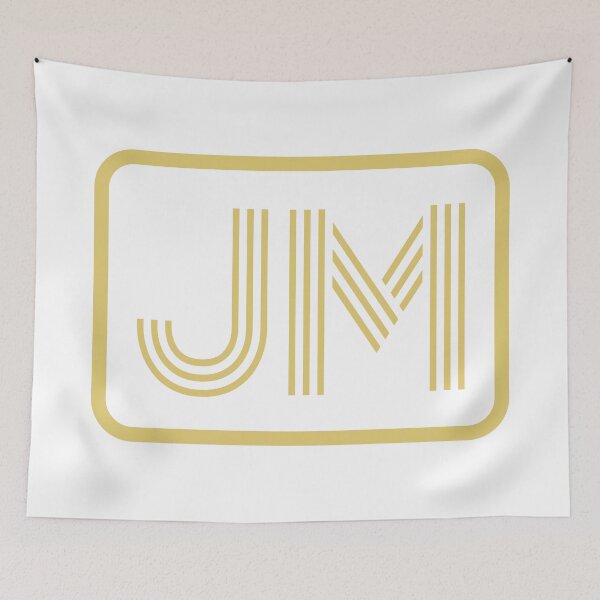 Item preview, JM Initials Gold Geometric Letters designed and sold by Jeallan Designs.