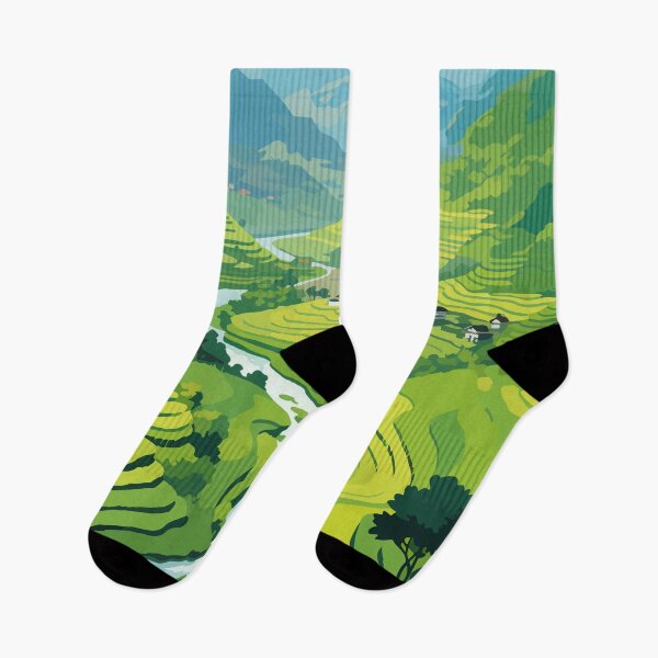 Item preview, Sapa Vietnam Travel Art Vintage designed and sold by KrisSidDesigns.