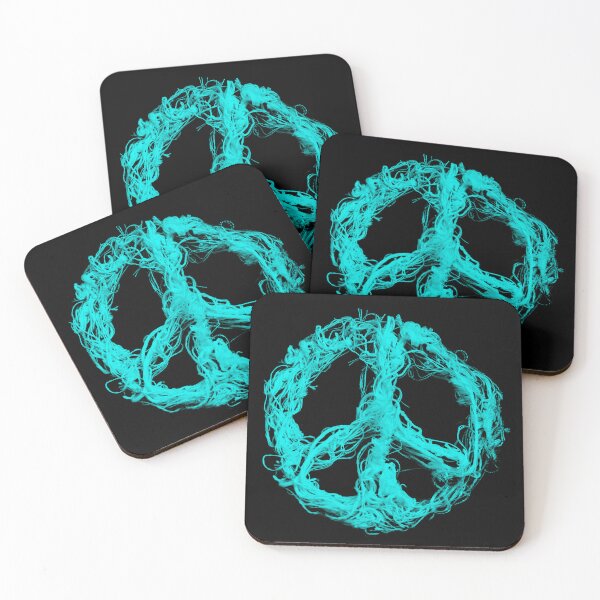 Item preview, Peace Treads - cyan designed and sold by stitchling.