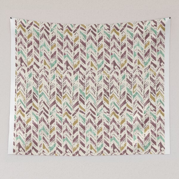 Item preview, Zig zag woodblock print designed and sold by Alessandro Remo Mazzoni Remotextiles.