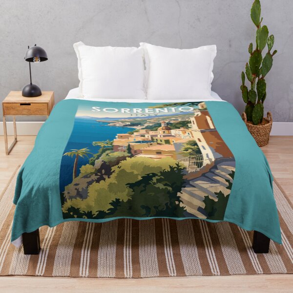 Item preview, Sorrento Italy Travel Art Vintage designed and sold by KrisSidDesigns.