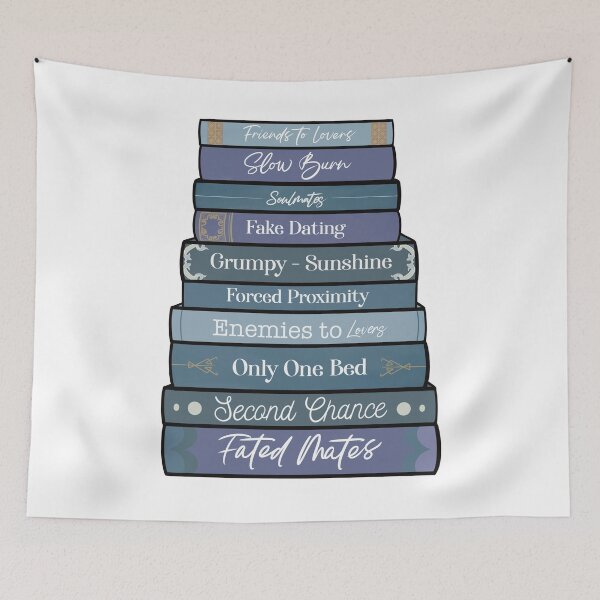 Item preview, Romance Tropes in Blue designed and sold by Thelunarwoodco.