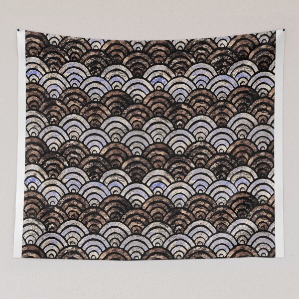 Item preview, Fish scales japanese pastel designed and sold by Alessandro Remo Mazzoni Remotextiles.
