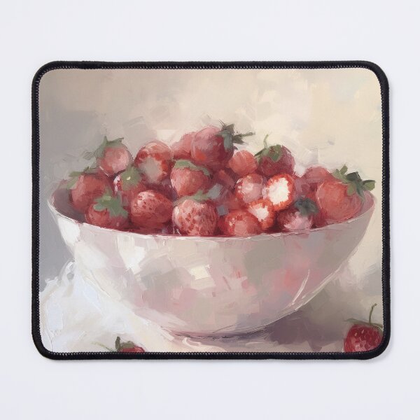 Item preview, Coquette aesthetic vintage painting of strawberries designed and sold by Coquette Art.